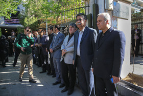 مراسم تشییع پیکر «حسین قندی» - استاد روزنامه‌نگاری